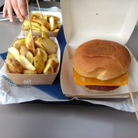 Vegan combo (burger, wedges and drink) at Magdalena Food & Fun in Postojna