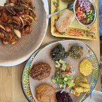 Overview of brunch   at Lesaac Ethiopian Cafe in Silver Spring