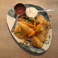 Veg tempura starter at River House in Stirling