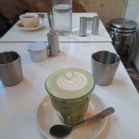 Matcha latte at Papercup Coffee Company in Glasgow