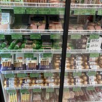 Vegan sausages  at Bio-Barát Biobolt in Budapest