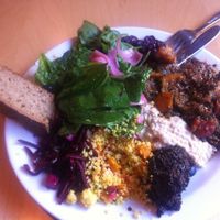 This is an example of what the buffet might look like at Husets Cafe. at Husets Cafe in Aalborg