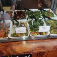 Salad bar at Heart and Soul Organic Chai Cafe in Cronulla