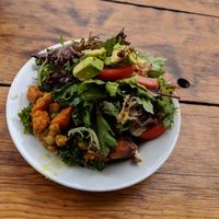 Medium salad, roasted pumpkin, sweet potato chickpea, avocado tomato and steamed broccoli at Heart and Soul Organic Chai Cafe in Cronulla