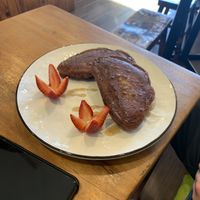 Vegan French toast without all the toppings  at Heart and Soul Organic Chai Cafe in Cronulla