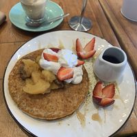 Gluten free vegan pancakes  at Heart and Soul Organic Chai Cafe in Cronulla