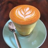 Tuneric latte  at Heart and Soul Organic Chai Cafe in Cronulla