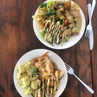 $15 each, 3 dishes, simply great  at Heart and Soul Organic Chai Cafe in Cronulla