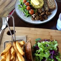 Burger + big breakfast  at Heart and Soul Organic Chai Cafe in Cronulla
