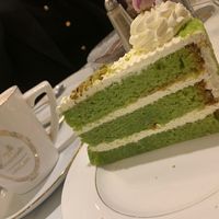 Pistachio Cake slice  at Caffè Concerto - Piccadilly in London
