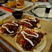 Vegan Tofu tacos at Libre Garden in Pefkochori