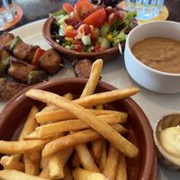 Satay with fries   at Vegan Food Bar in Huizen