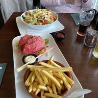 Started to eat the burger before I took the photo sorry 😳  at Vegan Food Bar in Huizen