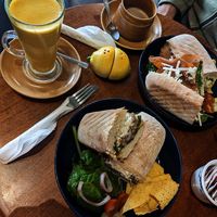 unten Haggis- oben Rubensandwich at Curran Geal in Edinburgh