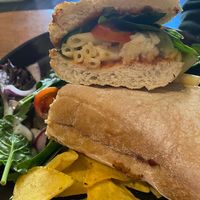 Macn Cheese ciabatta at Curran Geal in Edinburgh