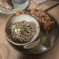 Mushroom and soba noodles   at KUSAKI in Brighton