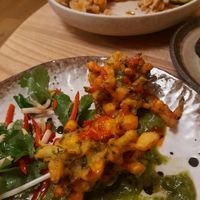 Kaaraage oyster mushrooms at KUSAKI in Brighton