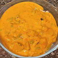 Gemüse Korma vegan mit Reis at Maharani in Zurich