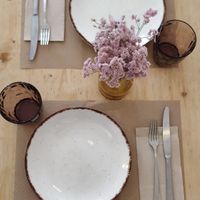 Table setting  at Café Floh in Barcelona