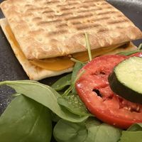 Bikini de sobrasada vegetal  at Café Floh in Barcelona