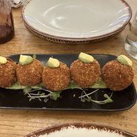 Quinoa croquettes   at Café Floh in Barcelona