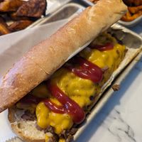 Philly cheesesteak sandwich at Brick City Vegan in Newark