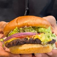 California Burger at Brick City Vegan in Newark