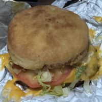 Perfect chicken biscuitt  at Brick City Vegan in Newark