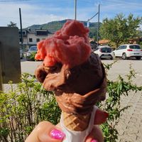 Nuss/ Schoko und Himbeere at Bacilieri Gelateria  in Marchirolo