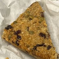 Vegan flapjack, so good with ginger at Green & Flavour in North London