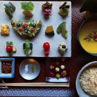 Main platter at AWOMB Nishikiyamachi in Kyoto