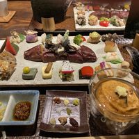 Our stunning set meal  at AWOMB Nishikiyamachi in Kyoto