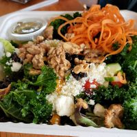 My vegetarian organic kale salad at Pure and Simple Cafe in Greencastle