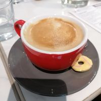 Non diary coffee at Cook & Baker in Godshill