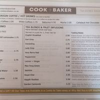 Menu at Cook & Baker in Godshill