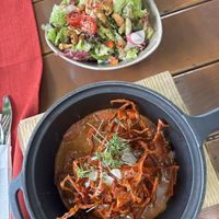 Karottencurry mit Reis und Salat  at Gasthof Kamper in Admont
