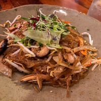 Vegan Sabche (sweet potato noodles with vegetables )  at Bi Bap in Mallorca