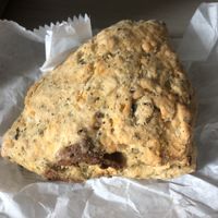 Vegan sausage scone  at Mud Pie Vegan Bakery and Coffee in Kansas City