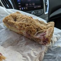 Strawberry and Cream Crumb Cake at Mud Pie Vegan Bakery and Coffee in Kansas City