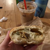 Green onion kolache at Mud Pie Vegan Bakery and Coffee in Kansas City