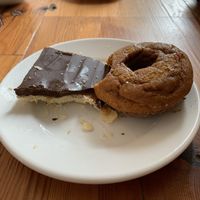 Pumpkin donut is amazing!! at Mud Pie Vegan Bakery and Coffee in Kansas City