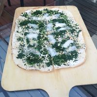 Flammkuchen mit veganem Feta at KostBar in Ellenz-poltersdorf