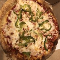 Small Pizza: Vegan Cheese & Green Peppers at Mellow Mushroom in Delray Beach