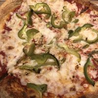 Small Pizza: Vegan Cheese & Green Peppers at Mellow Mushroom in Delray Beach