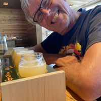 European style hazy ipa flight at Mountains Walking Brewery in Bozeman