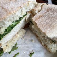 Chicken Sandwich with free vegan patty  at Mountains Walking Brewery in Bozeman