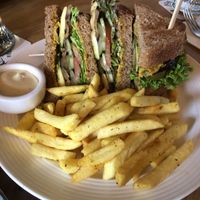 Club sandwich and chips   at Pronk in Groningen