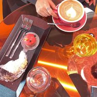 Croissant filled with black currant and almond  at Outrun Cafe in Helsinki