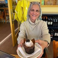 Vegan oreo cupcake at Pizzeria Paradiso in Washington