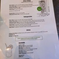 The menu at Adieu Paris - Döner Chérie in Cologne